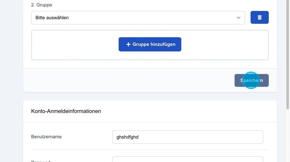 Screenshot: Gruppe hinzufügen