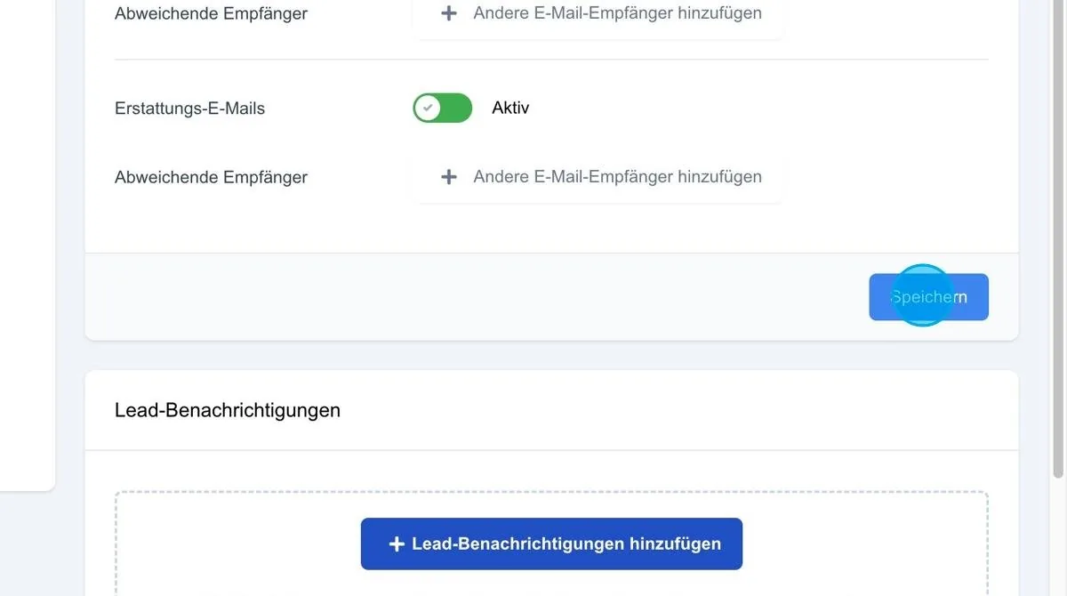Screenshot: Erstattungs-E-Mails