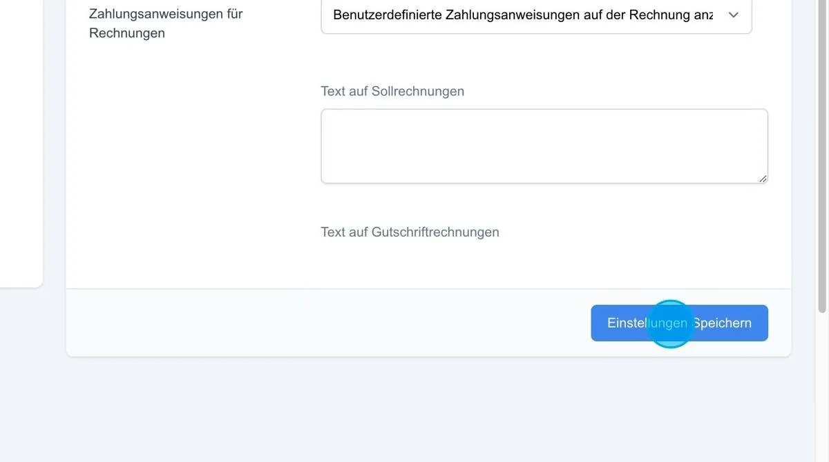 Screenshot: Zahlungsanweisung für Rechnungen