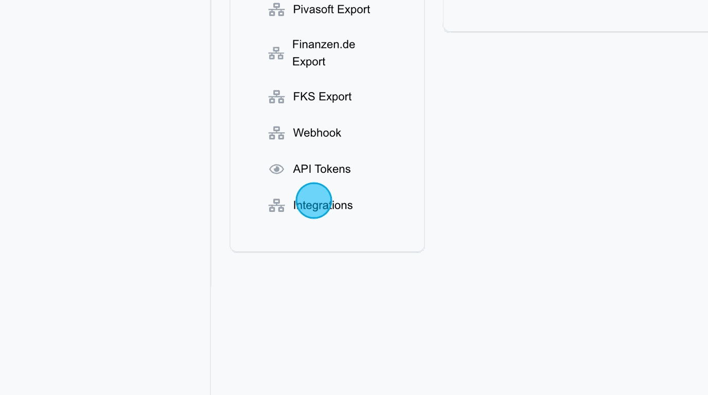 Screenshot: Integrations