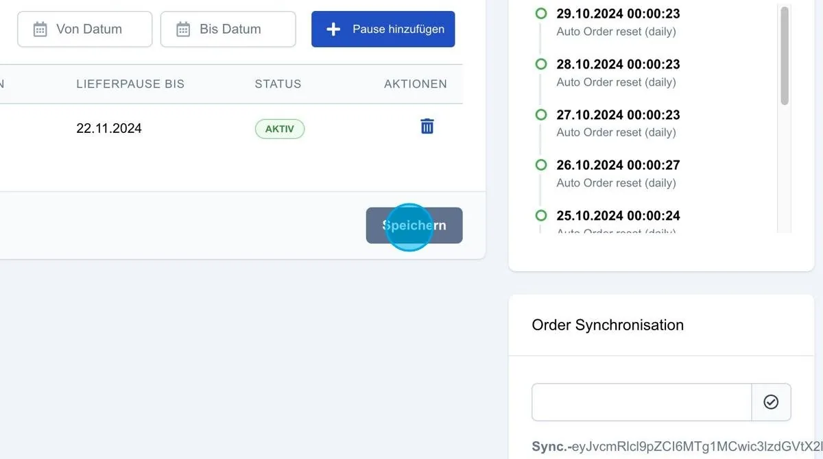 Screenshot: Mülleimer-Icon