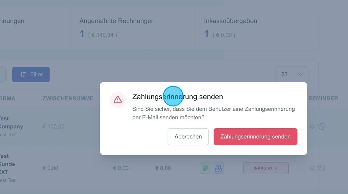 Screenshot: Glocken-Icon