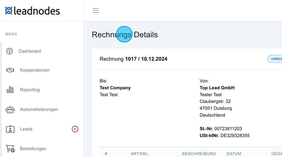 Screenshot: Auge-Icon