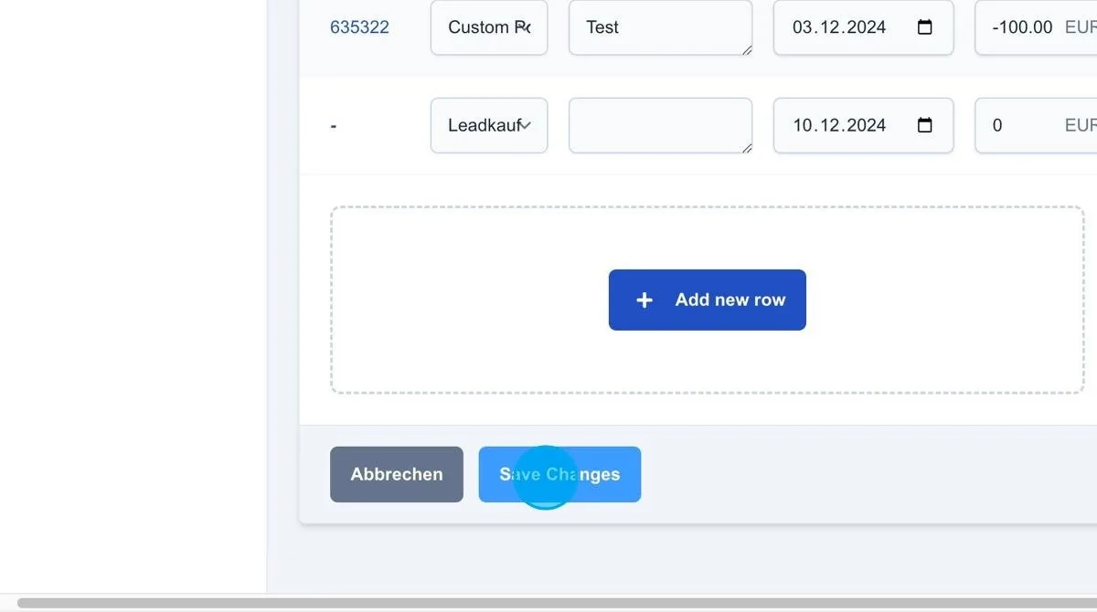 Screenshot: Edit Invoice