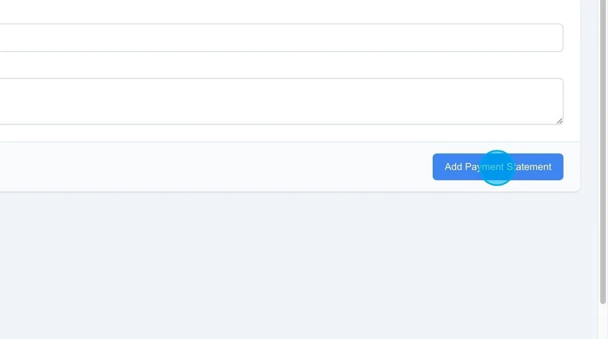 Screenshot: Add Payment Statement