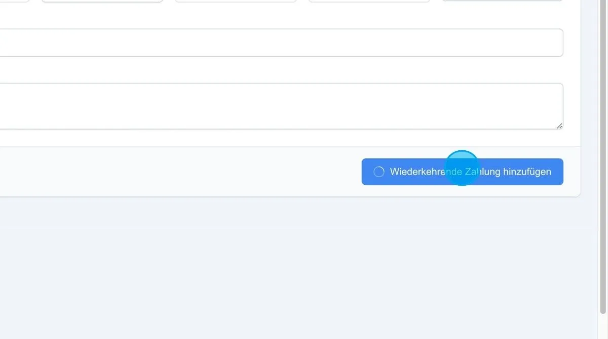 Screenshot: Wiederkehrende Zahlung hinzufügen