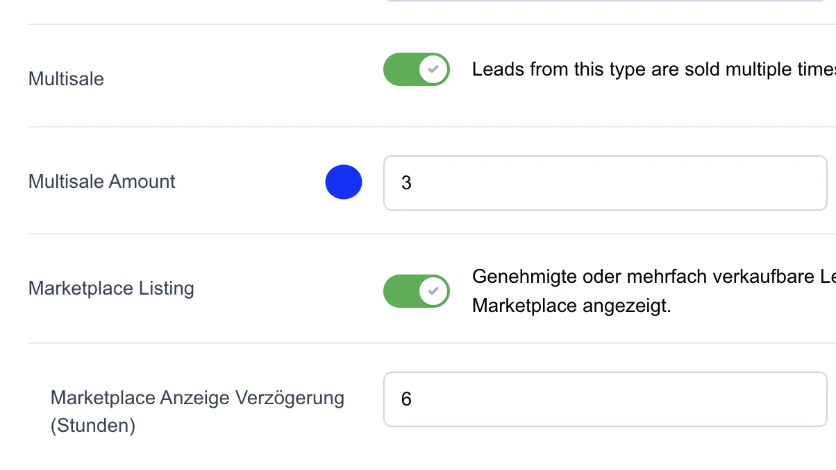 Screenshot: Multisale Amount