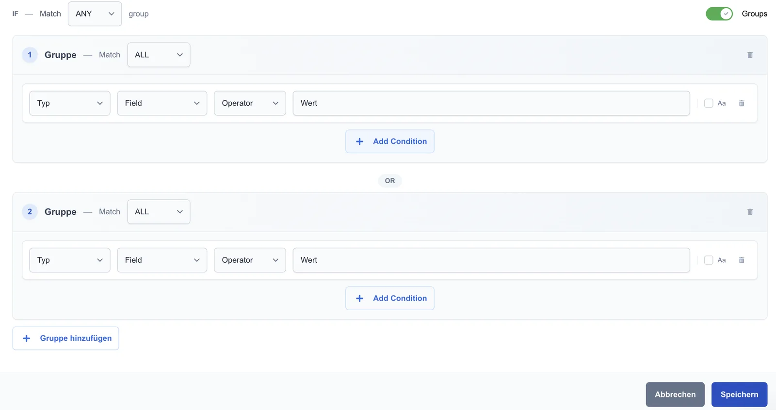 Screenshot: Groups