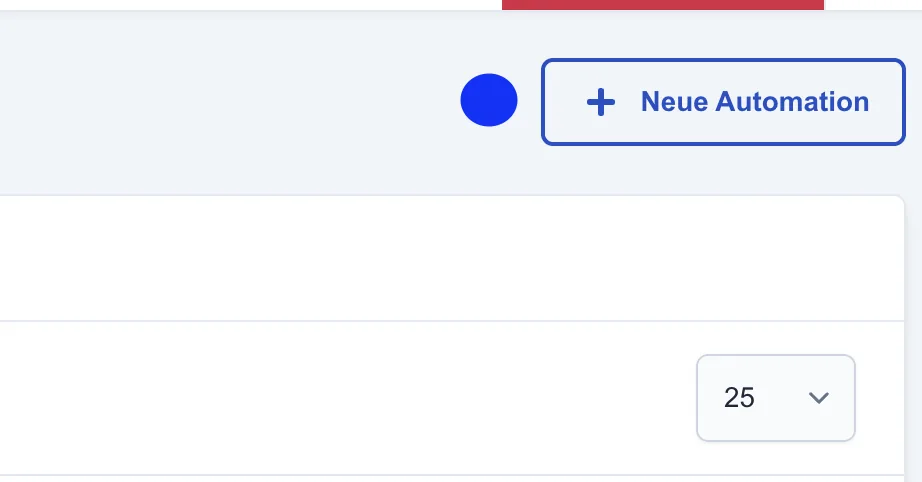 Screenshot: Neue Automation erstellen